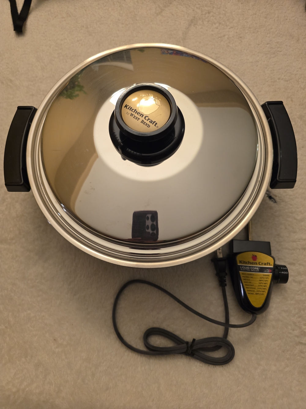 Kitchen Craft Stainless Steel Electric Skillet - Silver